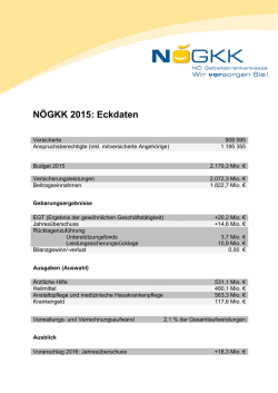 Eckdaten - bei der N&Ouml;GKK