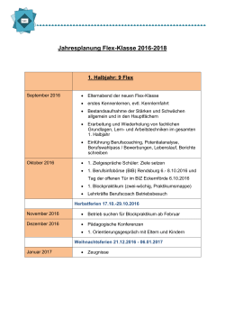 Jahresplanung Flex-Klasse 2016-2018 - GGS