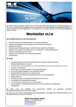 Werkleiter m/w