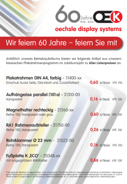 Wir feiern 60 Jahre – feiern Sie mit - oek-display