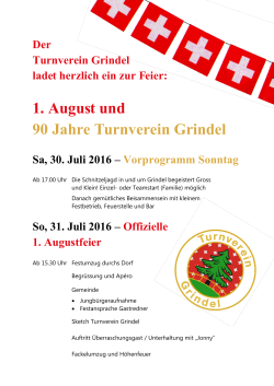 1. August und 90 Jahre Turnverein Grindel