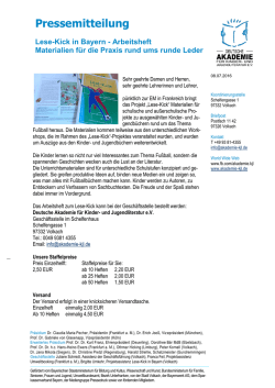 Pressemitteilung - Deutsche Akademie für Kinder