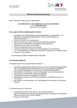 &Ouml;ffentliche Beim Finanzamt Rendsburg ist der Diens einer