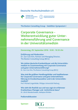 Corporate Governance - Weiterentwicklung guter Unter