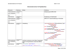 Dokumentenversion f&uuml;r Kapitalzufluss
