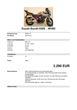 Detailansicht Suzuki Bandit 650S €,€WVB5