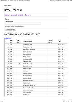 DWZ-Liste per 15.7.2016 - Schachfreunde Dachau 1932 eV