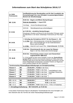 Erste Schultage