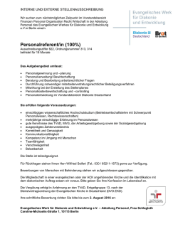 Interne und externe Stellenausschreibung Referent