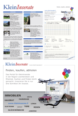 immobilien - Kleininserate in Liechtenstein
