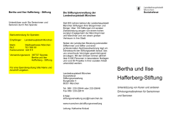 Bertha und Ilse Hafferberg-Stiftung