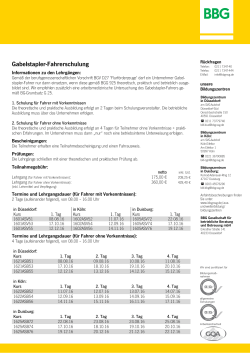 Gabelstapler-Fahrerschulung mit und ohne Vorkenntnisse