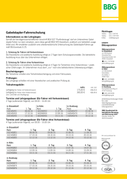 Gabelstapler-Fahrerschulung mit und ohne Vorkenntnisse