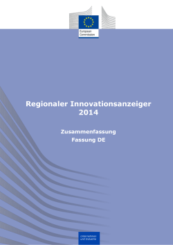 Regionaler Innovationsanzeiger 2014