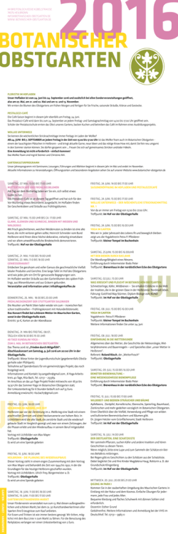 Jahresprogramm 2016 - Botanischer Obstgarten Heilbronn