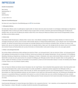 Impressum - Peter Gehring AG