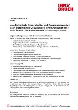eine diplomierte Gesundheits