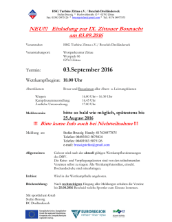 IX. Zittauer Boxnacht - Boxclub Dreil&auml;ndereck