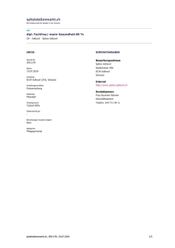 dipl. Fachfrau/-mann Gesundheit 80