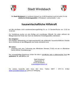 Hauswirtschaftliche Hilfskraft