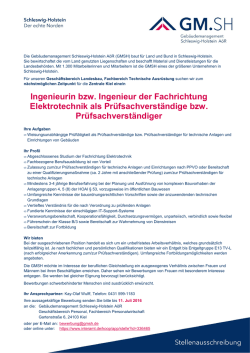 Ingenieurin bzw. Ingenieur der Fachrichtung Elektrotechnik