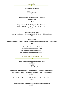 Speisekarte - remos restaurant