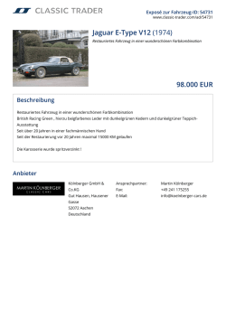 Jaguar E-Type V12 (1974) 98.000 EUR