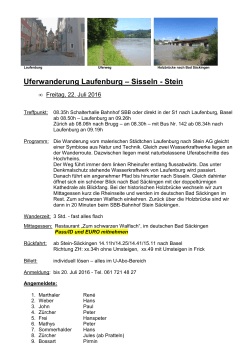 Uferwanderung Laufenburg – Sisseln - Stein