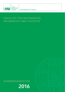 Fakultät für Mathematik, Informatik und Statistik