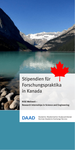 Stipendien für Forschungspraktika in Kanada