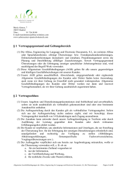 AGB - Übersetzer Spanisch-Deutsch