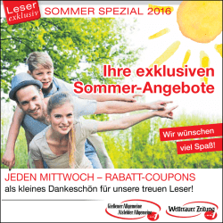 Ihre exklusiven Sommer