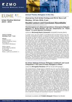 Double Lecture and Conclusion Roundtable