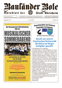 Besuch aus unserer franz&ouml;sischen Partnerstadt