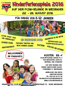 Der Flyer zu den Ferienspielen