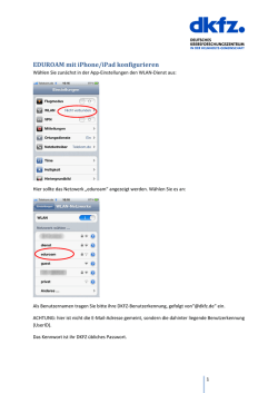 EDUROAM mit iPhone/iPad konfigurieren