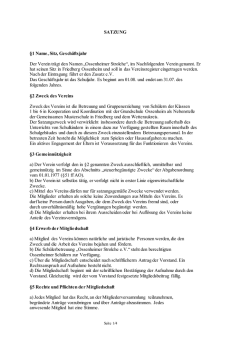 SATZUNG §1 Name, Sitz, Geschäftsjahr Der Verein trägt den Namen