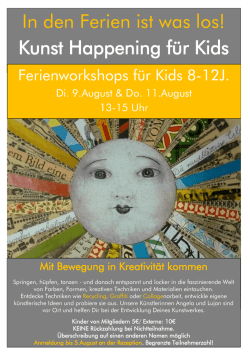 In den Ferien ist was los! Kunst Happening für Kids
