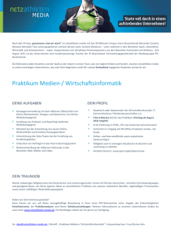 Praktikum Medien-/ Wirtschaftsinformatik