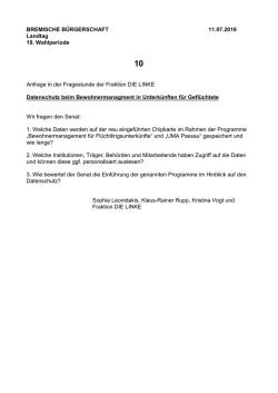 Datenschutz beim Bewohnermanagement in Unterkünften für