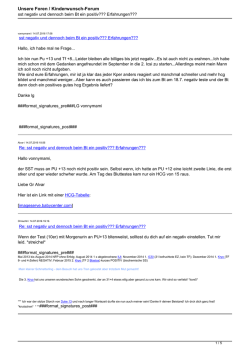 PDF sst negativ und dennoch beim Bt ein positiv??? Erfahrungen???
