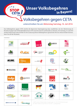 Unser Volksbegehren - Bündnis STOPP TTIP Memmingen/Unterallgäu
