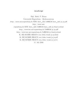 JavaScript - Universität Regensburg