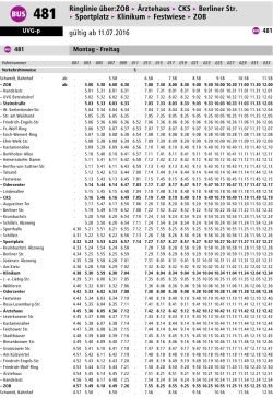0b 481 Ringlinie über:ZOB > Ärztehaus > CKS > Berliner Str
