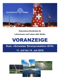 Schweizer Stromproduktion 2016