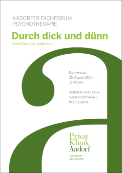 Durch dick und d&uuml;nn - Privatklinik Aadorf