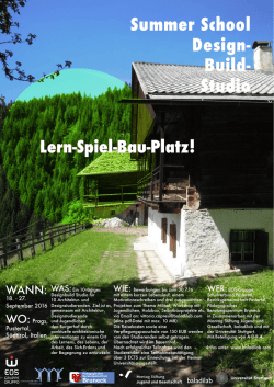 Infoflyer - Schulen planen und bauen