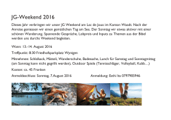JG-Weekend 2016 - FMG