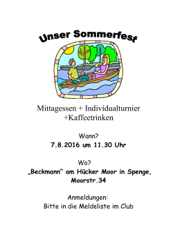 Unser Sommerfest - Bridge Club Bielefeld