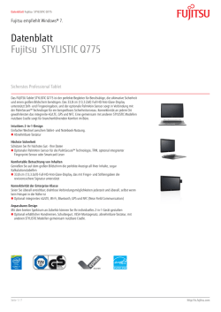 Datenblatt Fujitsu STYLISTIC Q775